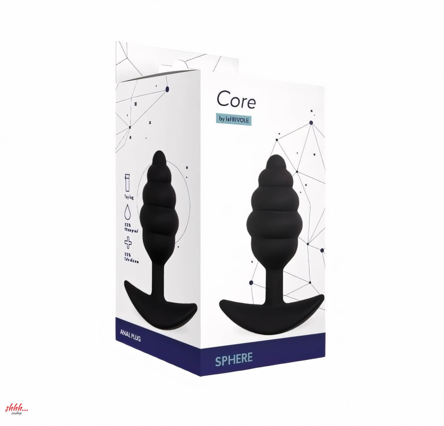 Анальная пробка Sphere, цвет черный (CORE) (L)