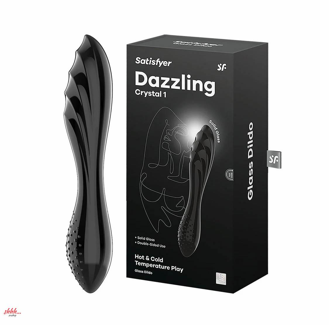 Стеклянный Фаллоимитатор Satisfyer Dazzling Crystal Черный