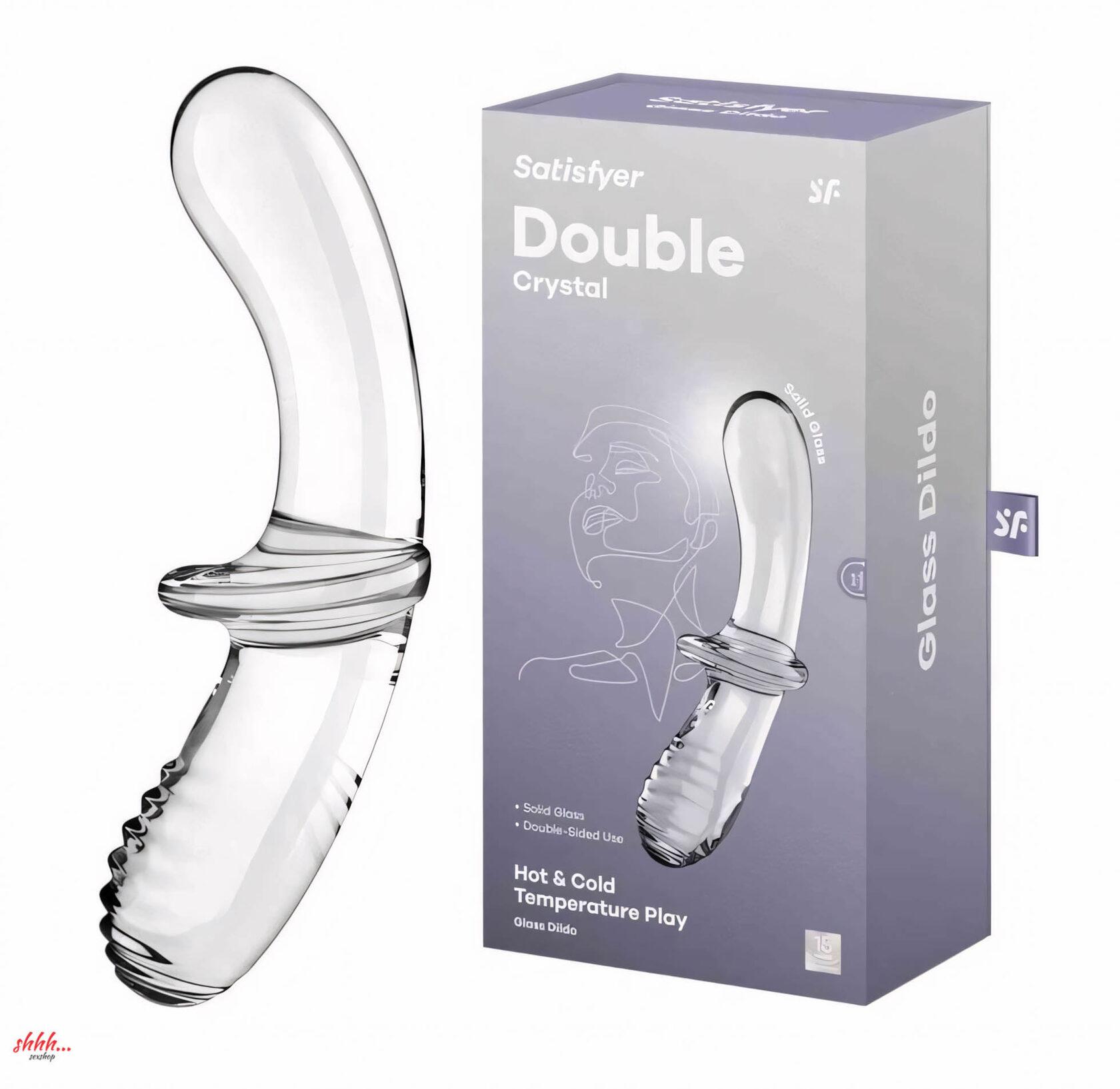 Стеклянный Фаллоимитатор Satisfyer Double Crystal Прозрачный
