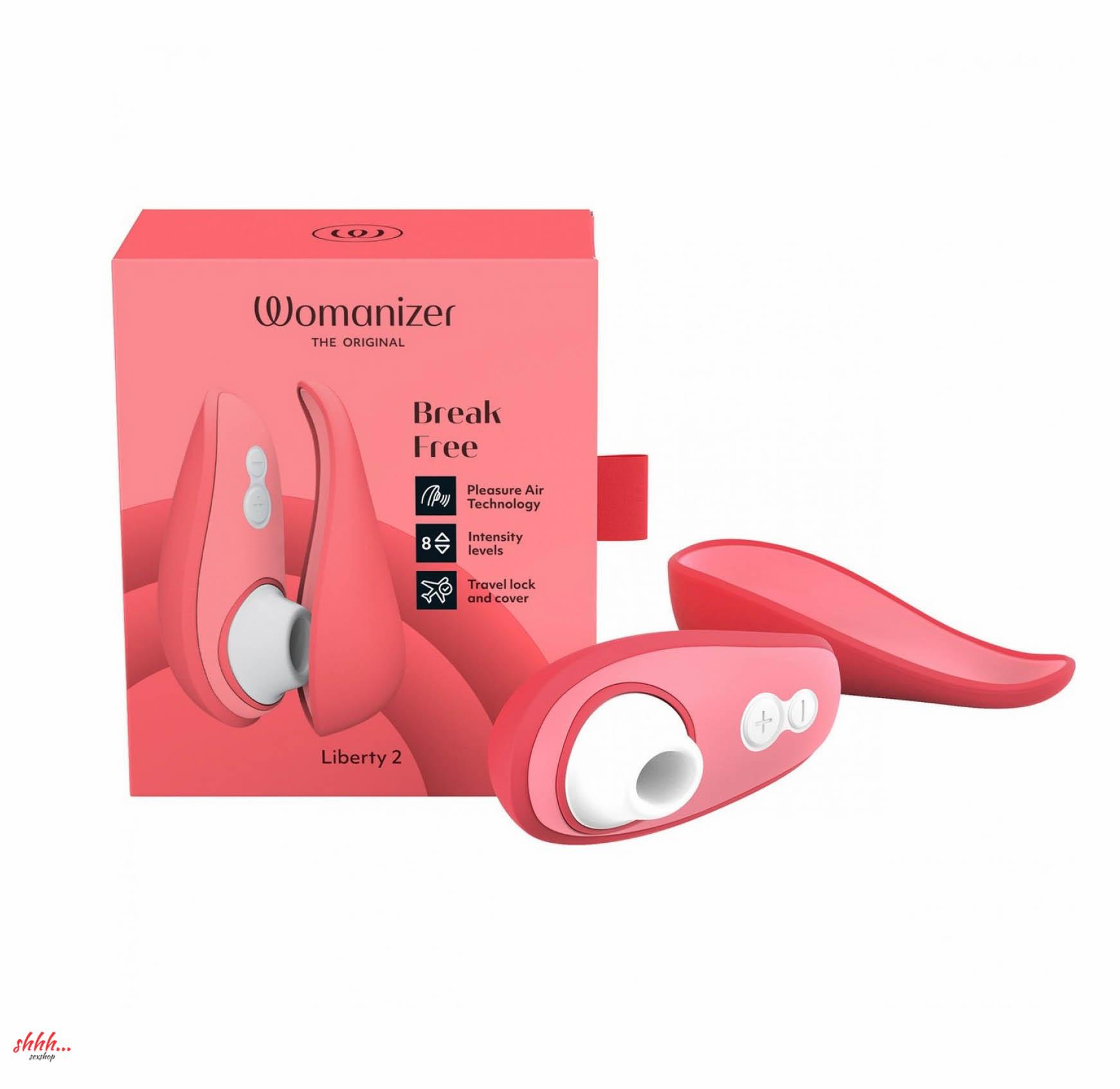 Бесконтактный клиторальный стимулятор Womanizer Liberty 2 розовый