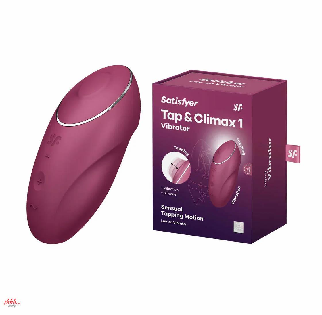 Клиторальный Стимулятор С Вибрацией Satisfyer Tap&Climax 1 Бордовый