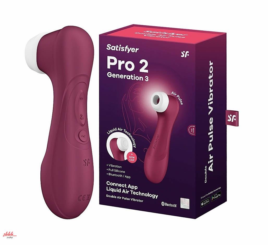 Клиторальный Стимулятор Satisfyer Pro 2 Generation 3 С Функцией Liquid Air И Вибрацией Бордовый