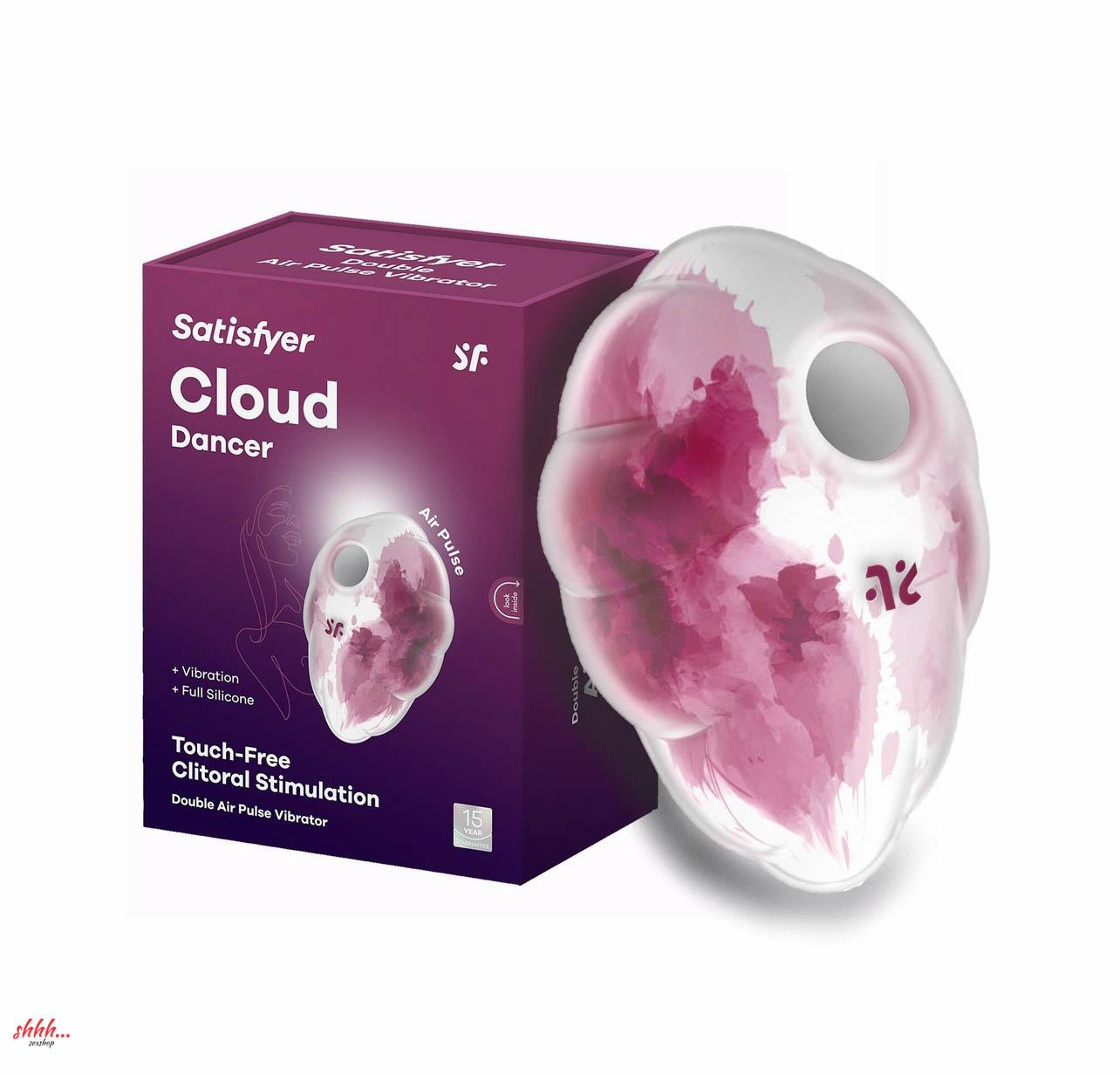 Стимулятор Клитора С Вибрацией И Воздушной Стимуляцией Satisfyer Cloud Dancer Красно-Белый
