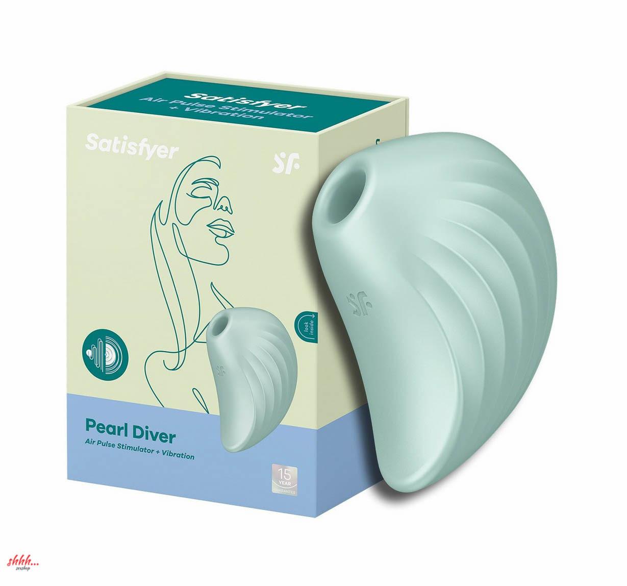 Вакуумный Клиторальный Стимулятор С Вибрацией Pearl Diver Satisfyer Ментоловый