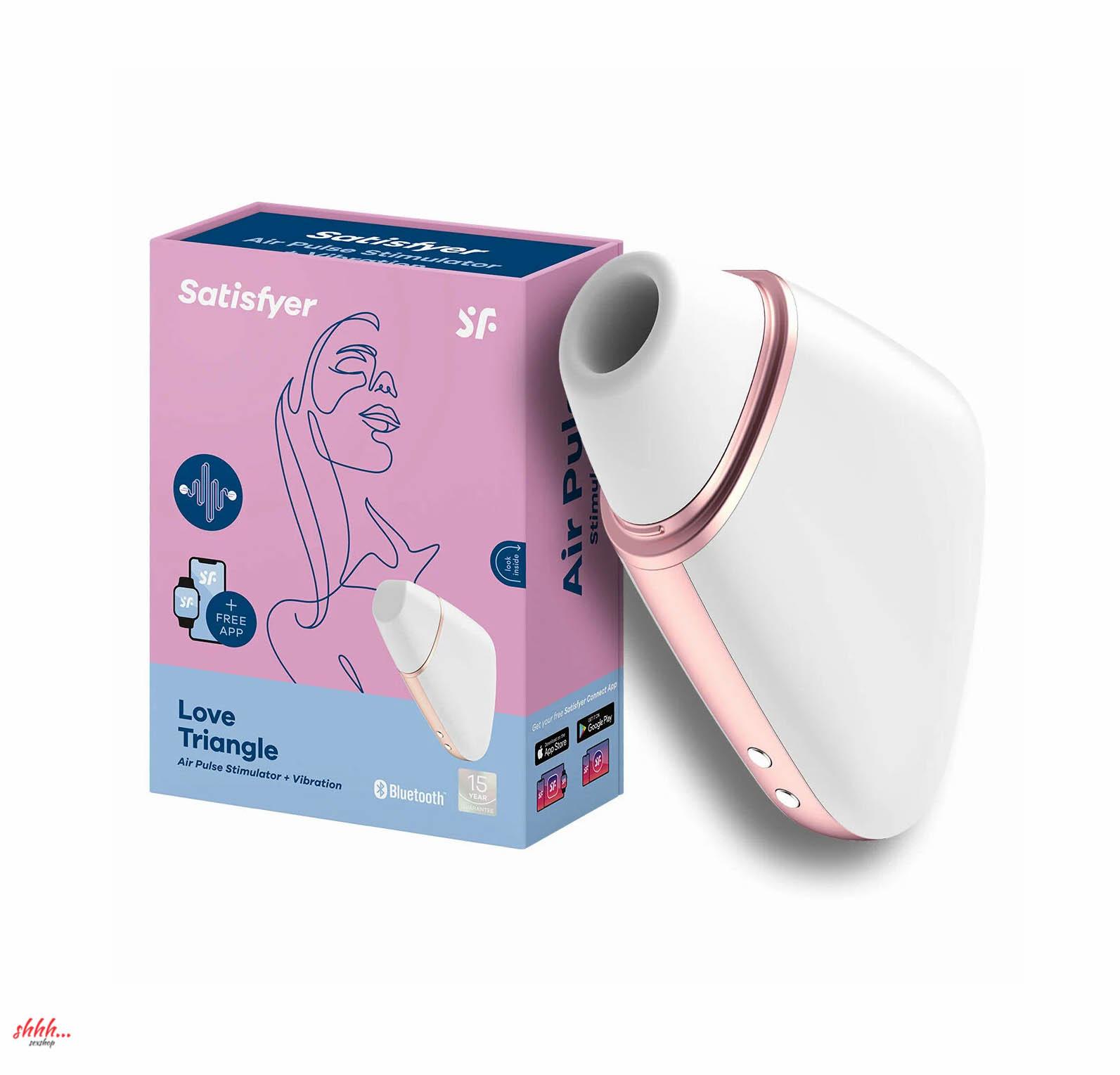 Вакуумный Клиторальный Стимулятор С Вибрацией Satisfyer Love Triangle White