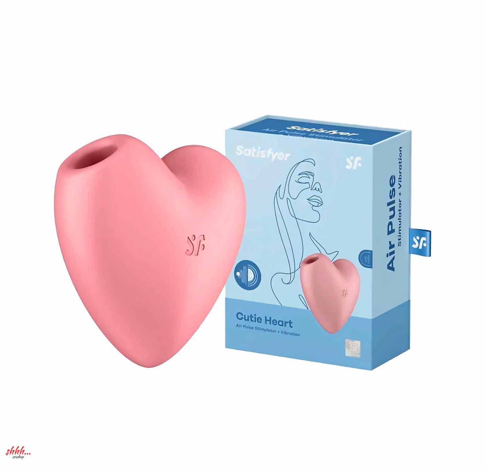 Вакуумный стимулятор Cutie Heart light Satisfyer розовый
