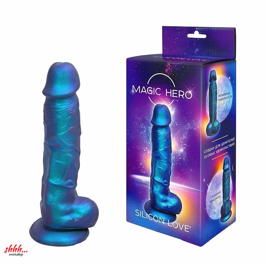 Реалистичный фаллоимитатор Magic hero с перламутровым блеском (L: 170; D: 33 мм)