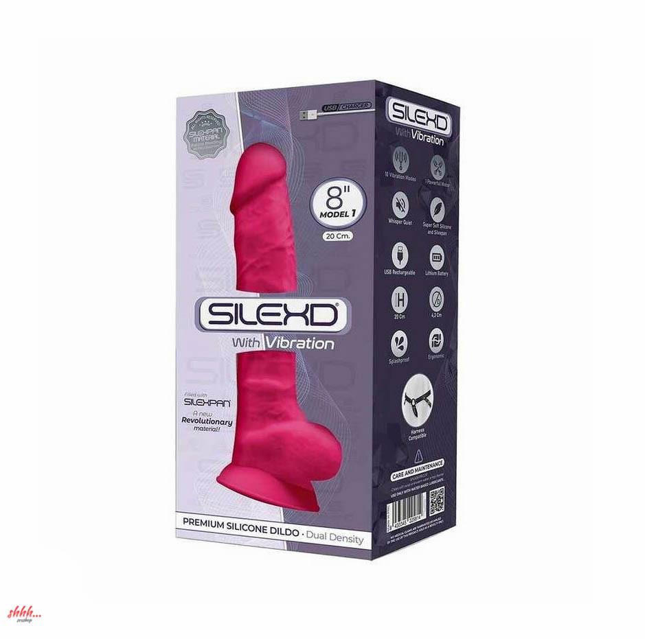 Реалистичный вибратор с двойной плотностью Model 1 от SILEXD ярко-розовый (20*4,3 см.)