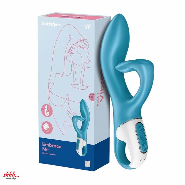 Вибратор-кролик Embrace me berry Satisfyer бирюзовый