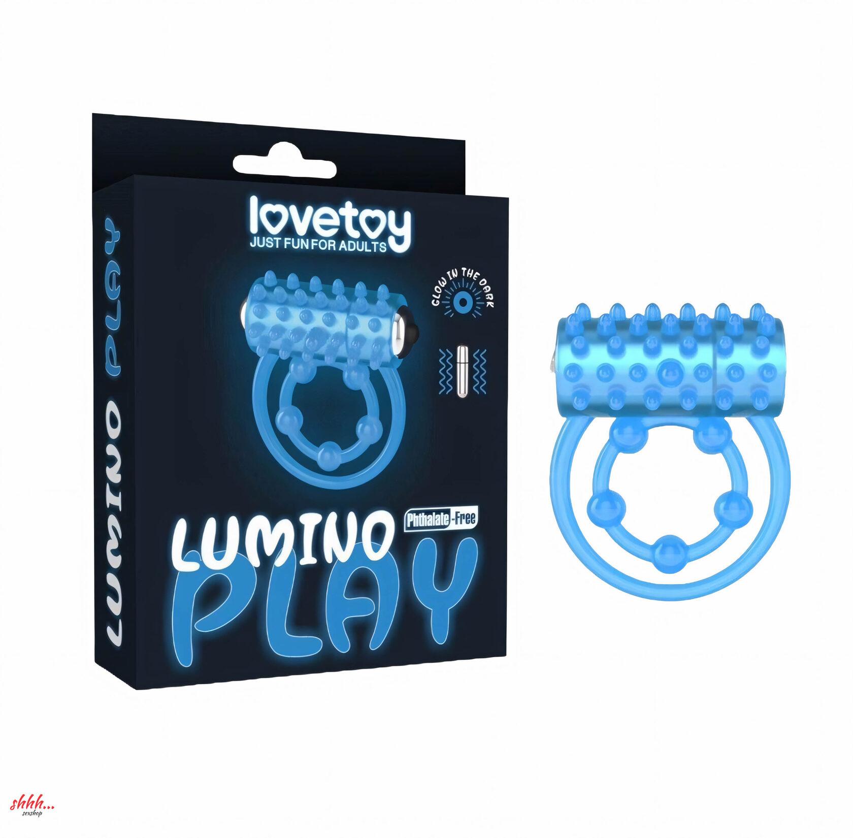 Эрекционное кольцо с вибрацией Lumino Play (светится в темноте)