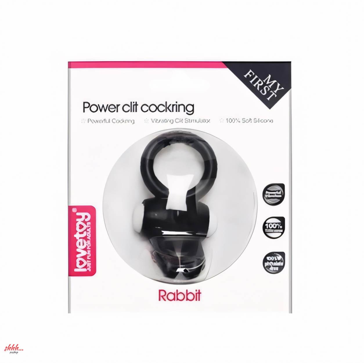 Эрекционное виброкольцо Power Rabbit clit cockring (черный)