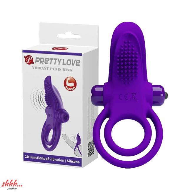 Pretty Love Vibrant Penis Ring (Purple)
