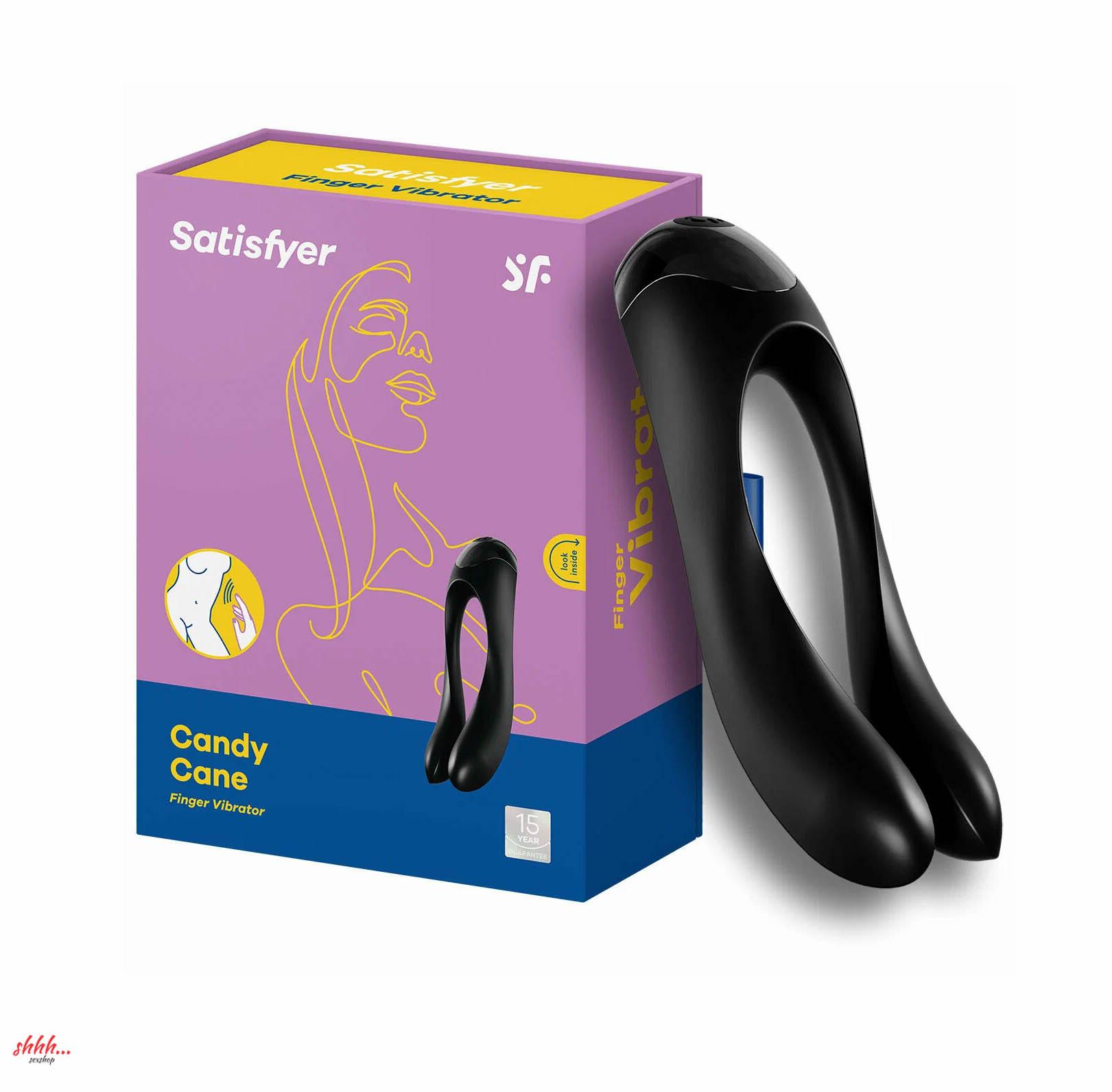 Мини вибратор на палец Satisfyer Candy Cane