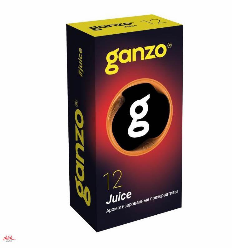 Презервативы Ароматизированные Ganzo Juice (Black Edition) 12шт.