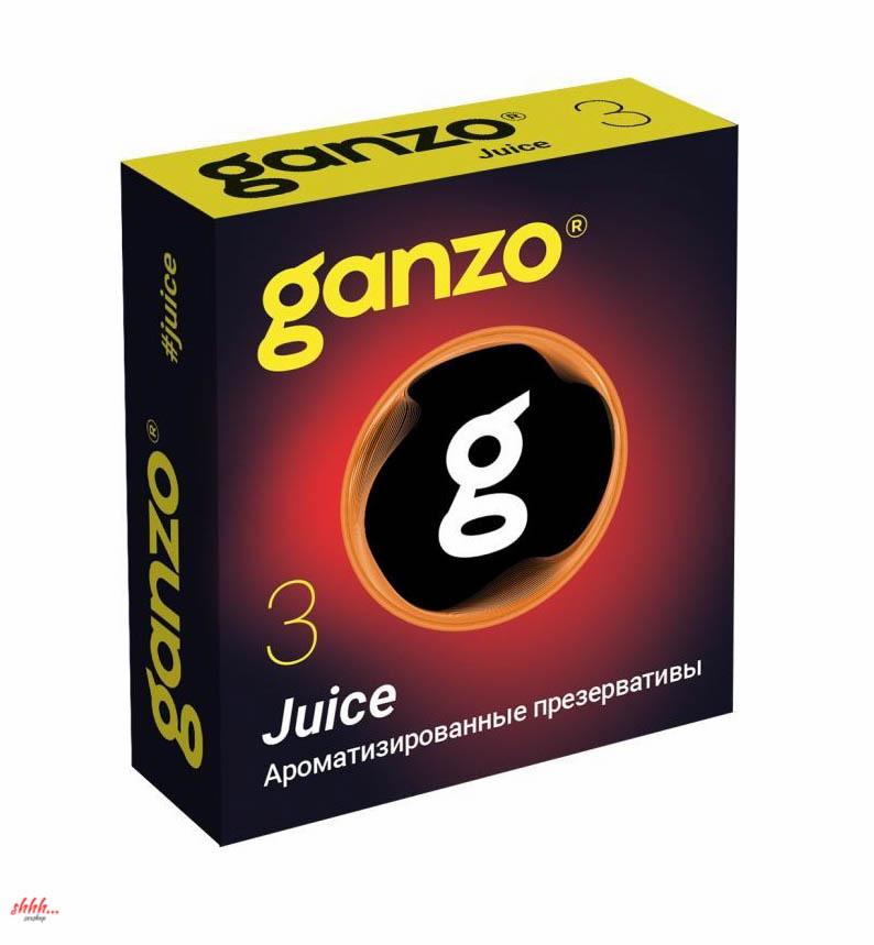 Презервативы Ароматизированные Ganzo Juice (Black Edition) 3шт.