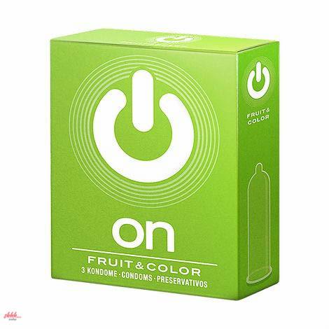 Презервативы On № 3 Fruit & Color - Цветные, Ароматизированные (ширина 54 Мм)