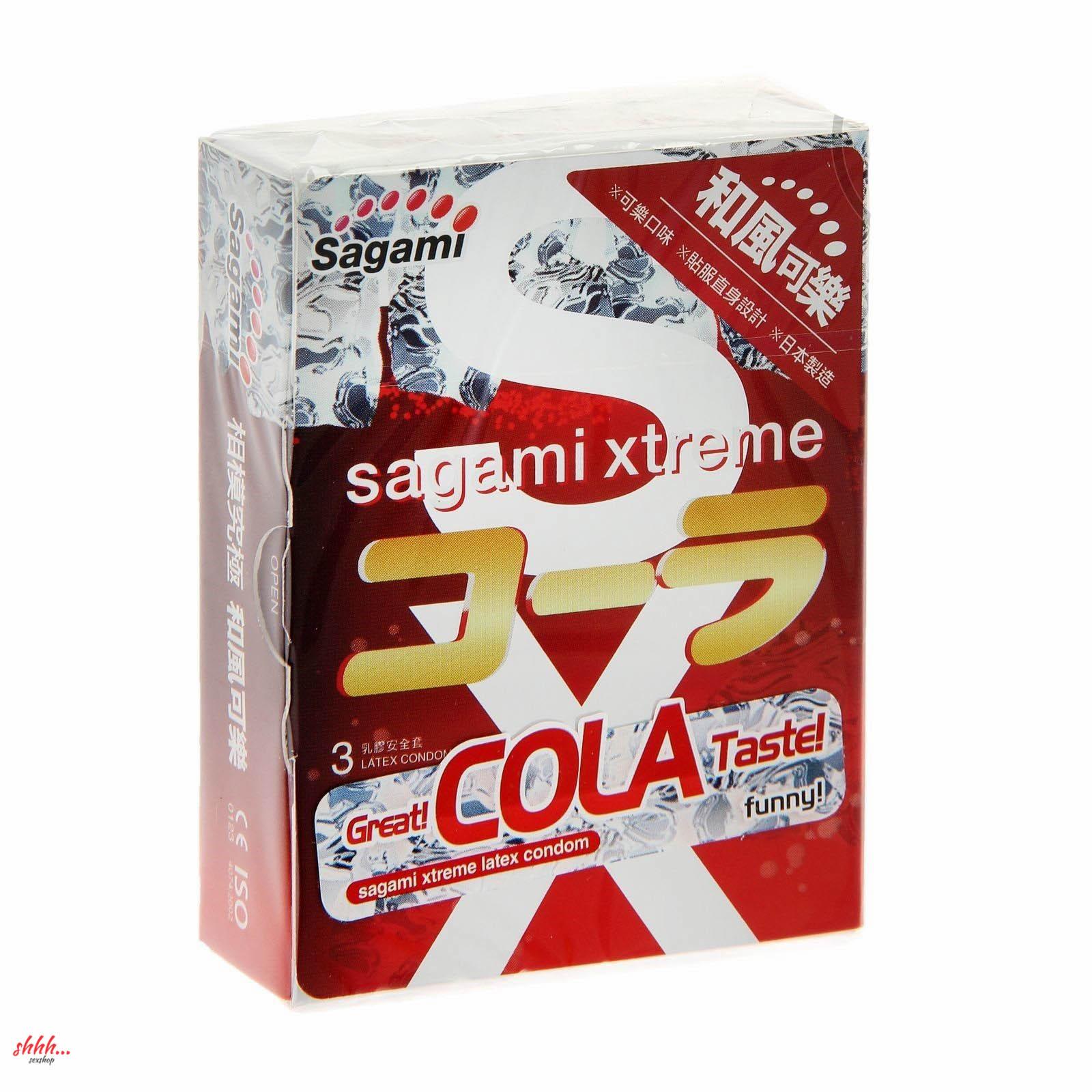 Презервативы Sagami Xtreme Cola 3шт. Латексные Со Вкусом Колы