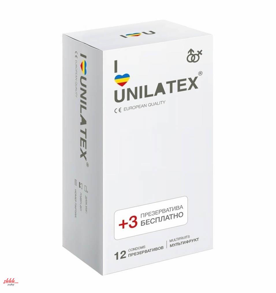 Презервативы Unilatex "MULTIFRUITS" Цветные Ароматизированные, 12 Шт.