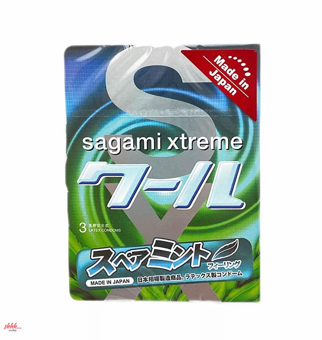Презервативы Sagami Xtreme Mint 3 Шт. (латексные Со Вкусом Мяты)