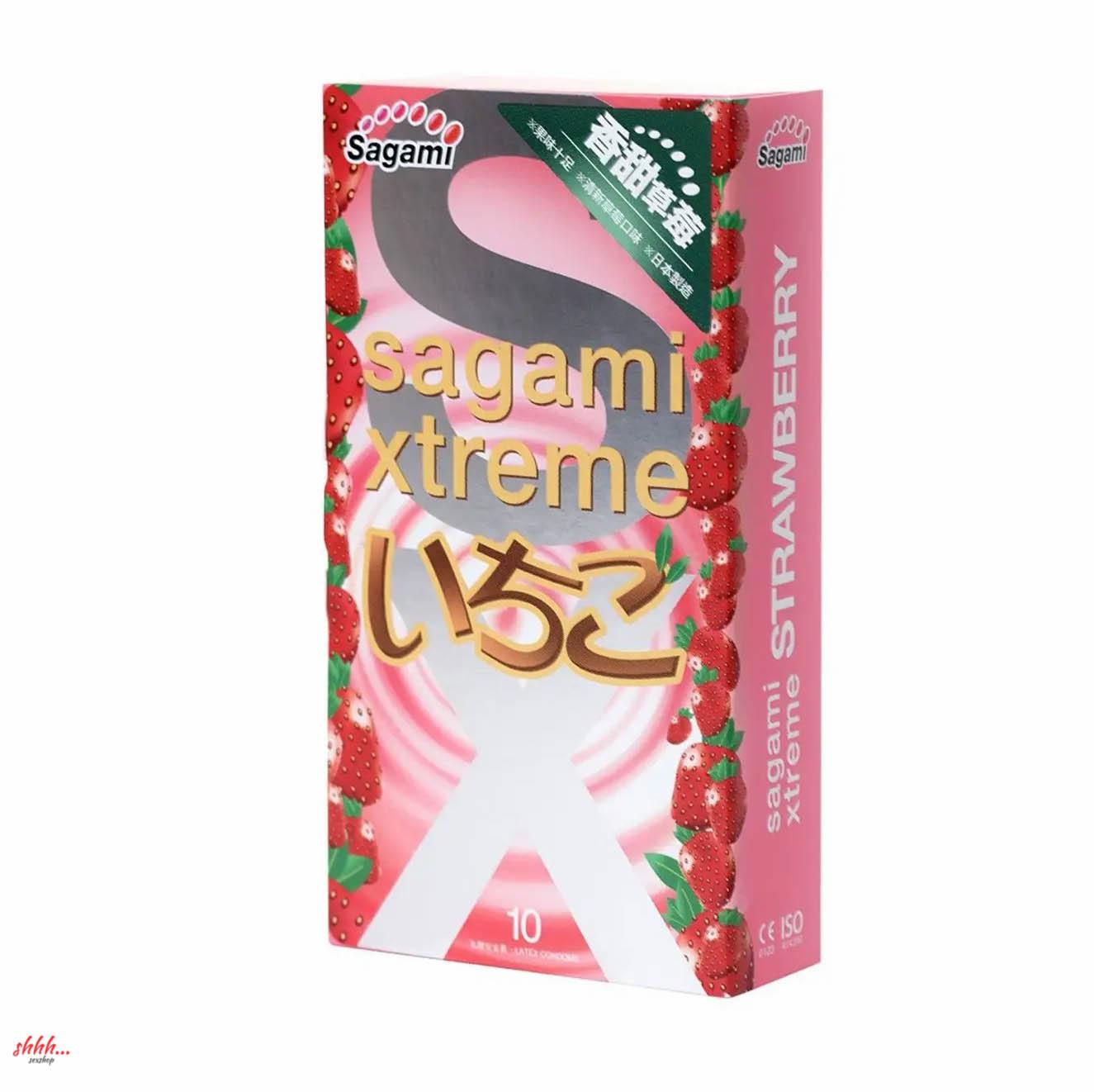 Презервативы Sagami Xtreme Strawberry 10 Шт.