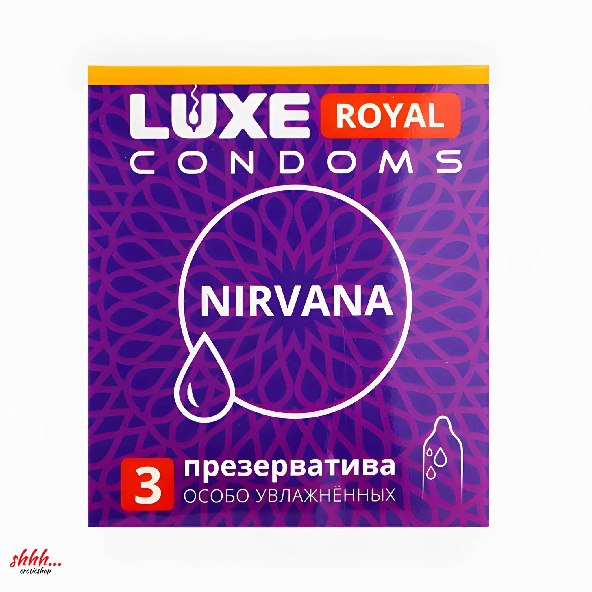 Презервативы LUXE ROYAL Nirvana 3шт. (гладкие, с увеличенным количеством силиконовой смазки)