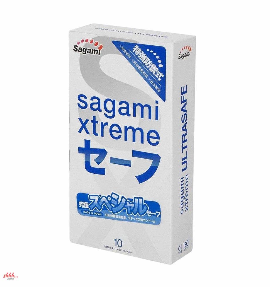 Презервативы Sagami Xtreme Ultrasafe 10шт. Латексные С Двойным Количеством Смазки