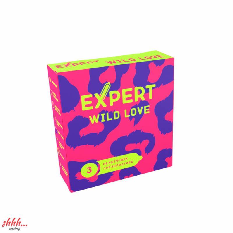 Презервативы EXPERT WILD LOVE № 3 (ребристые с точками), 3 шт.