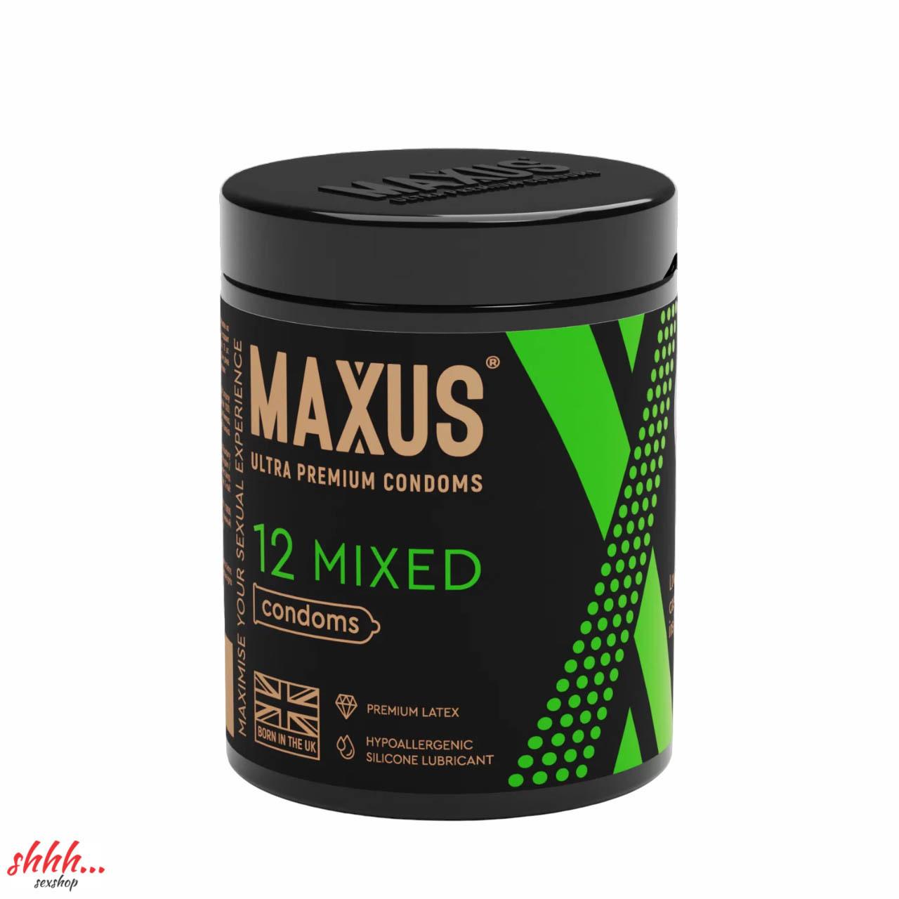 Презервативы гладкие и текстурирированные X-Edition MAXUS Mixed12 шт. (микс 3 видов)