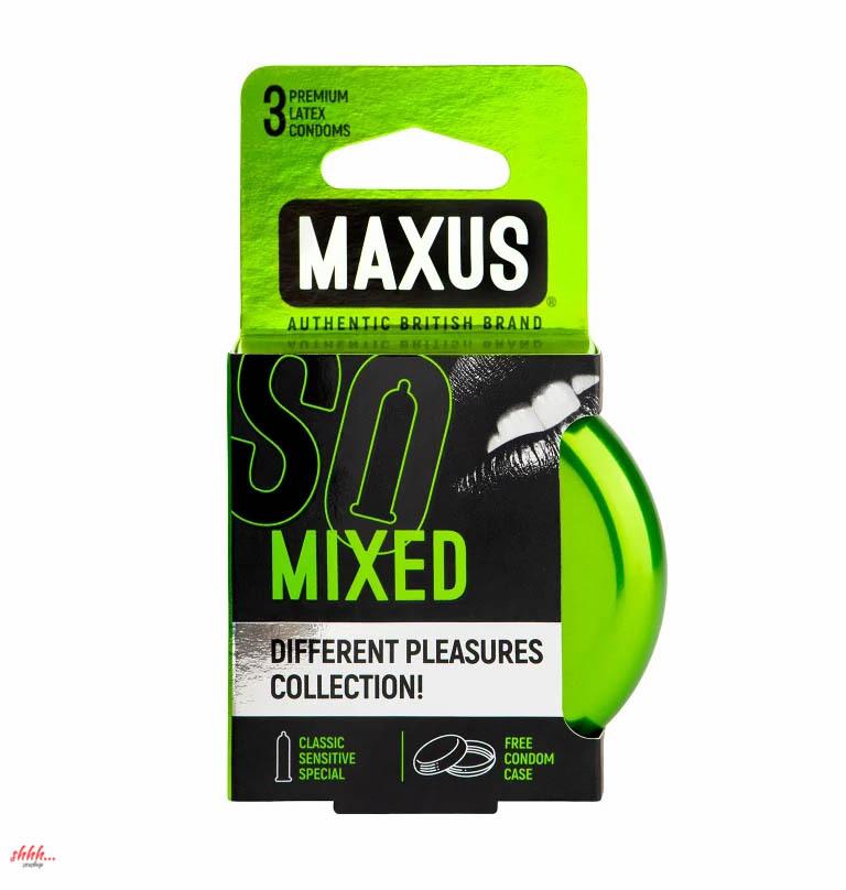 Презервативы "MAXUS" Mixed №3 (классические,ультратонкие И Точечно-Ребристые) В Металлическом Кейсе