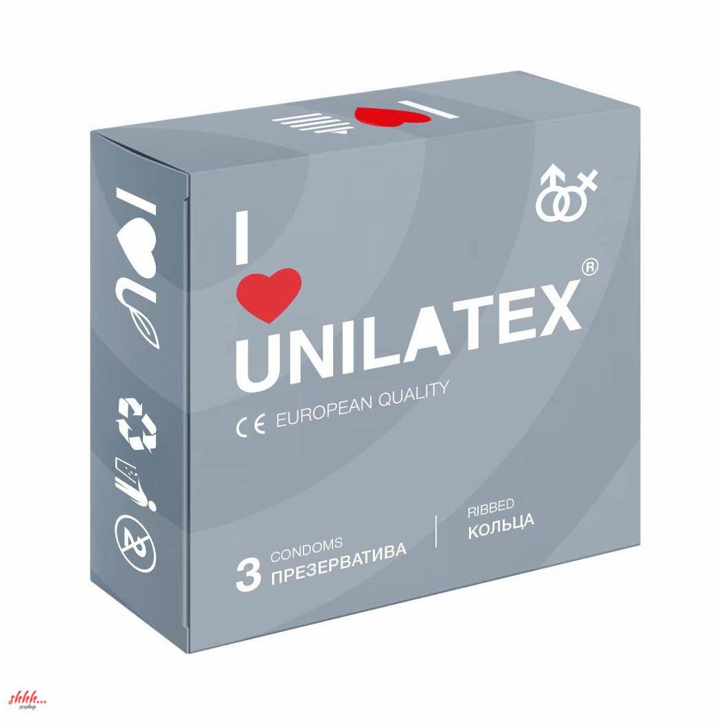 Презервативы Unilatex Ribbed/Ребристые, 3 Шт.
