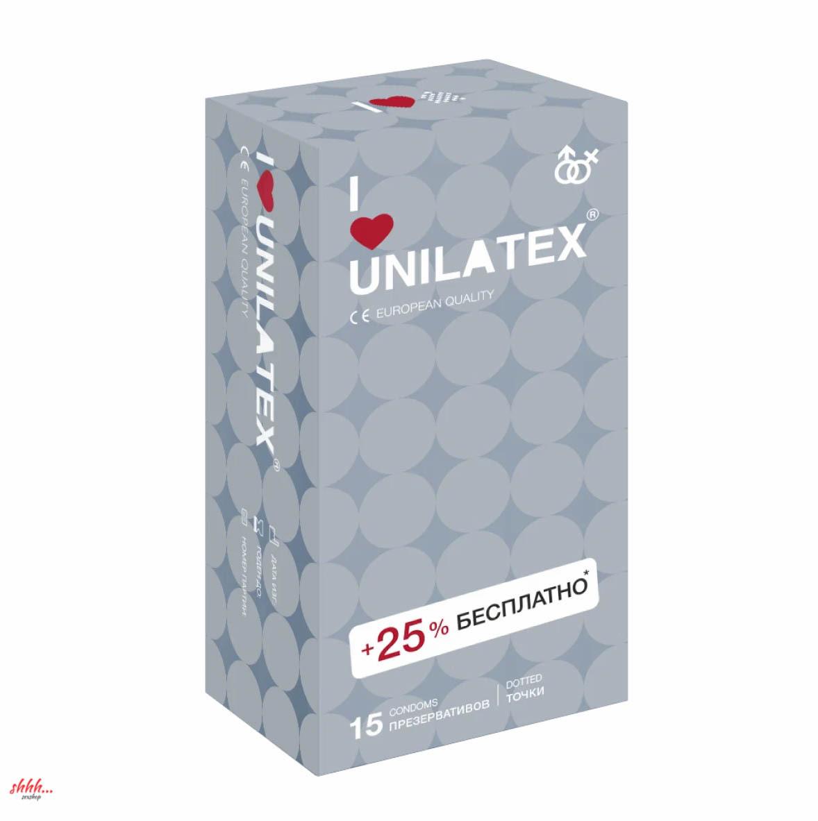Презервативы Unilatex "DOTTED" С Точечной Поверхностью, 12 Шт.