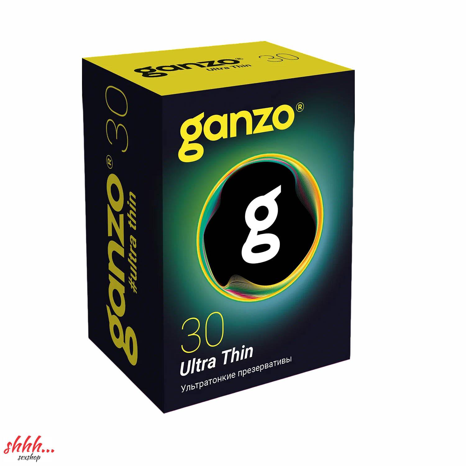 Презервативы ультратонкие Ganzo Ultra Thin (Black Edition) 30 шт.
