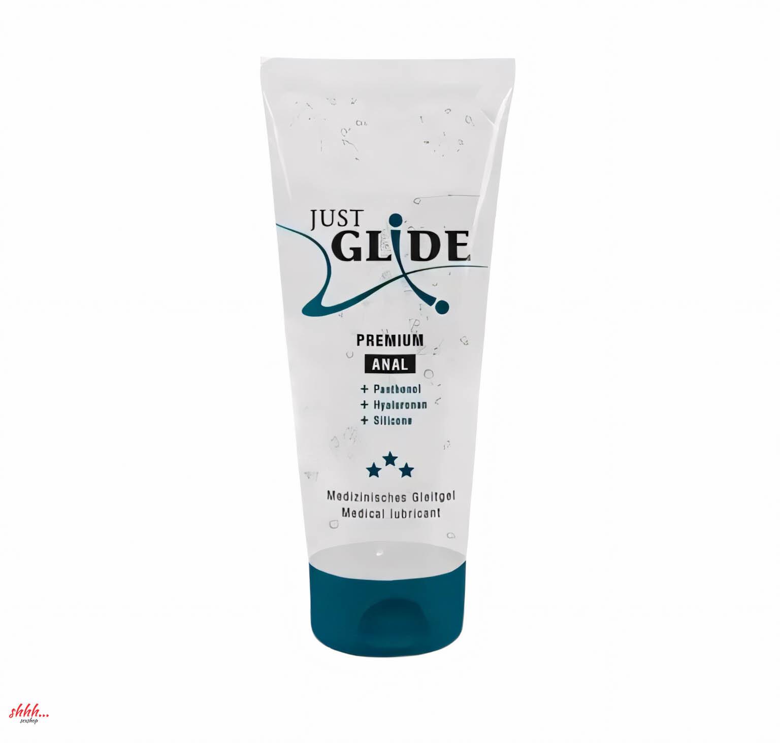 Гель-Смазка Анальная Just Glide Premium Anal Гиалуроновой Кислотой И Пантенолом 200 Мл.