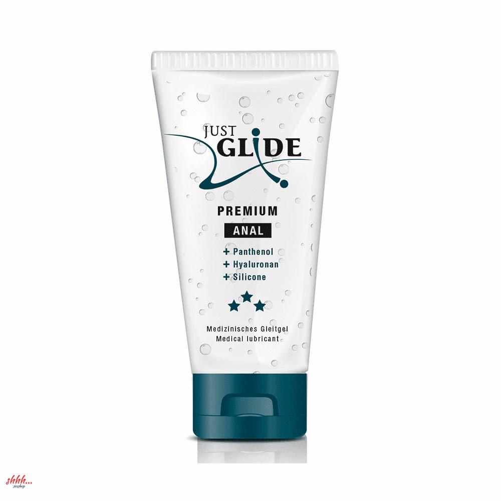 Гель-Смазка Анальная Just Glide Premium Anal Гиалуроновой Кислотой И Пантенолом 50 Мл.