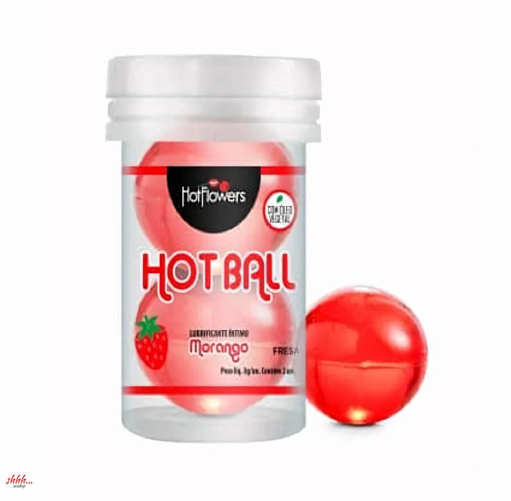 Лубрикант Aromatic Hot Ball На Масляной Основе В Виде Двух Шариков (аромат Клубники)