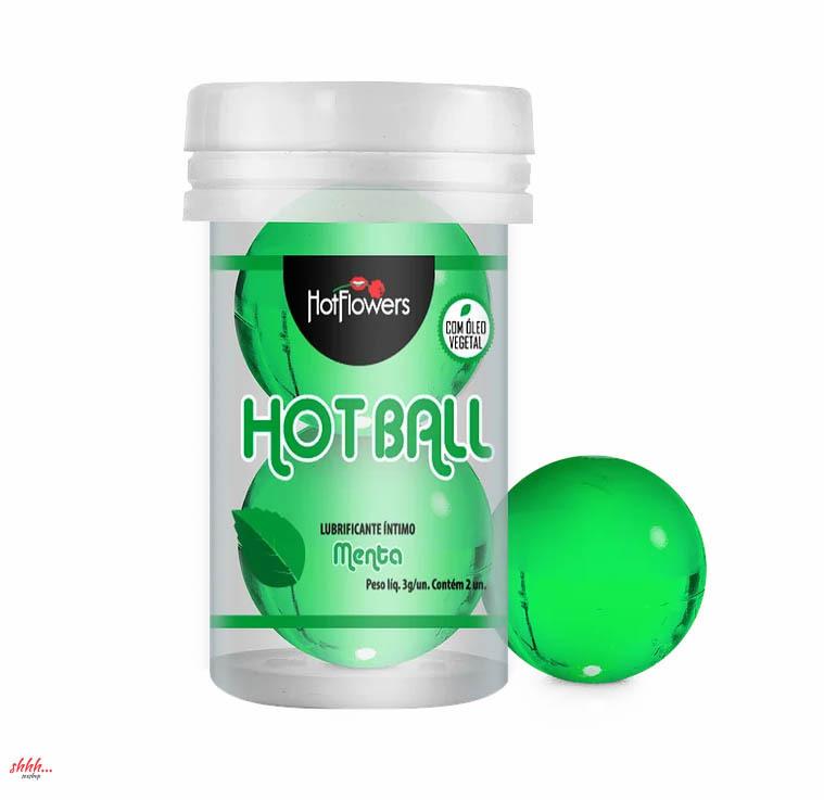 Лубрикант Aromatic Hot Ball На Масляной Основе В Виде Двух Шариков (аромат Мяты)