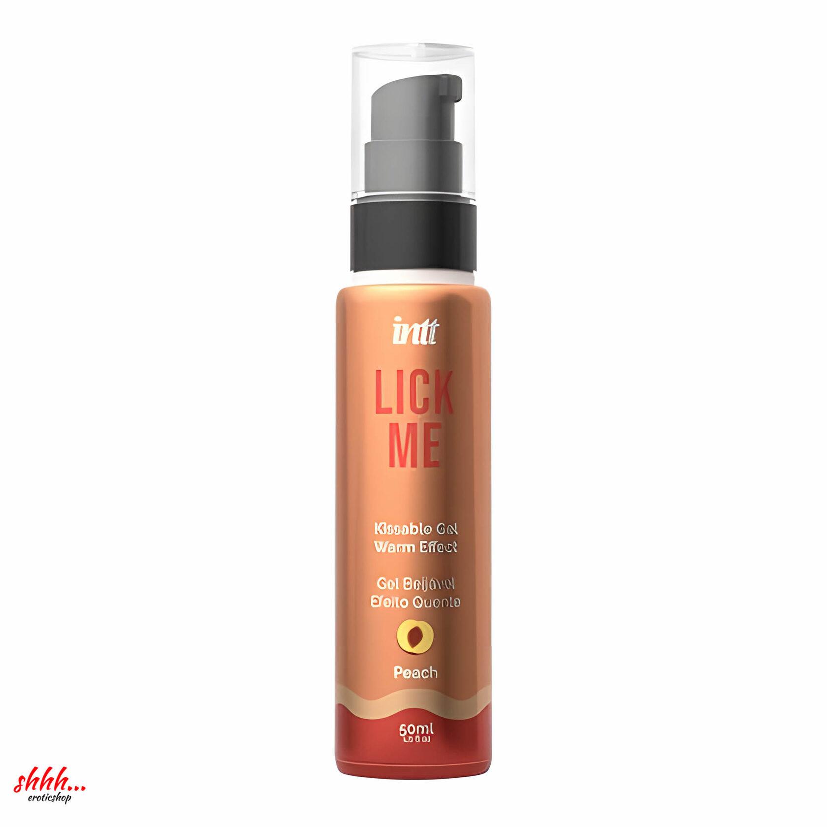 Гель со вкусом персика LICK ME с согревающим эффектом от INTT 50 мл