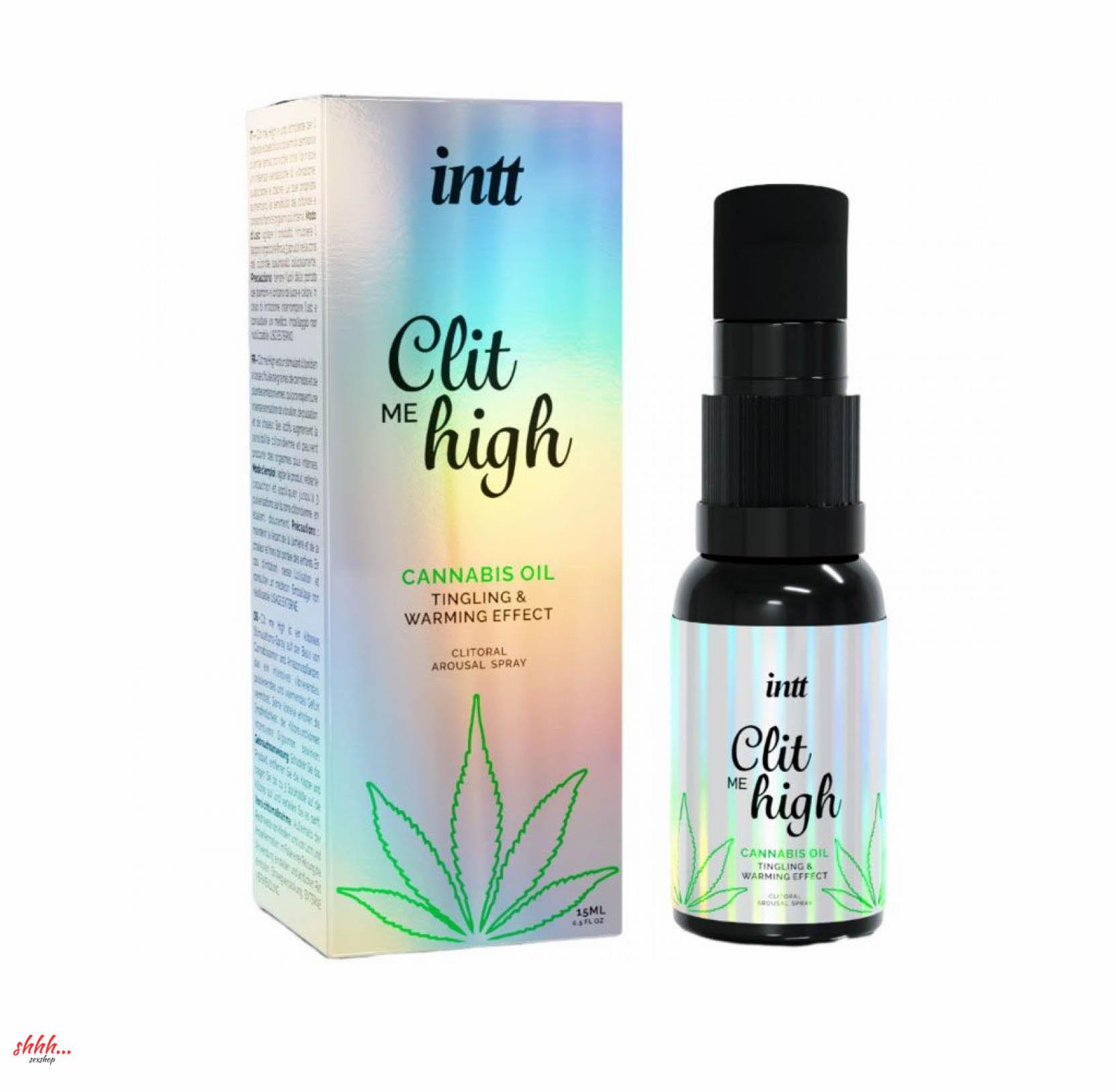 Intt Clit Me On High Cannabis Oil - Согревающий Жидкий Вибратор Для Клитора, 15мл