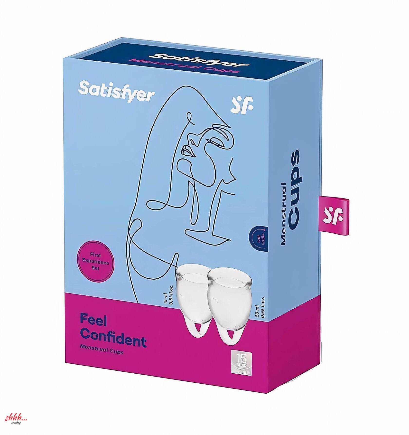 Набор Менструальных Чаш Satisfyer Feel Confident Menstrual Cup Светлые 15 Мл, 20 Мл