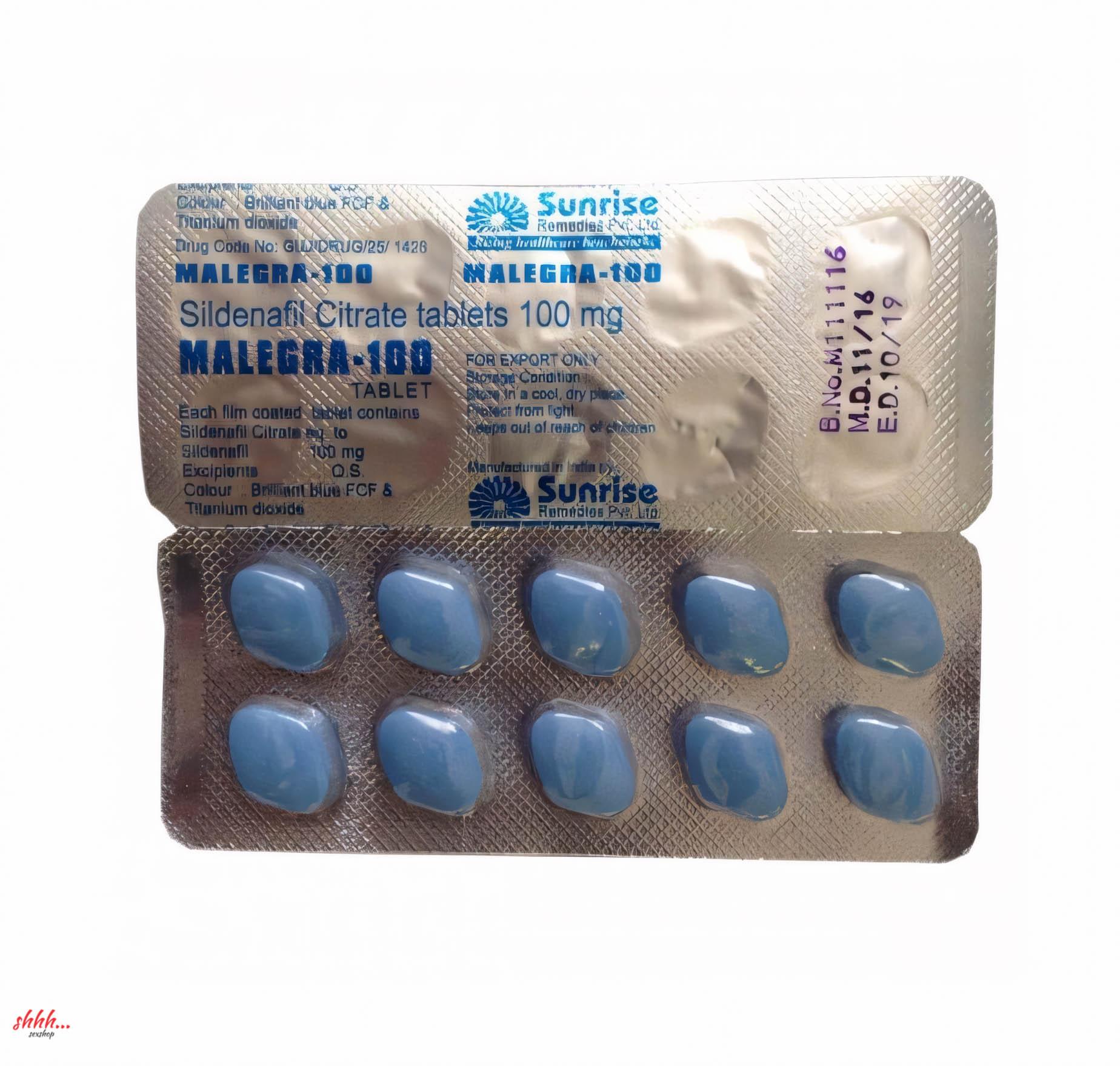 Препарат Для Усиления Потенции Malegra 100 Mg (10 Шт.)