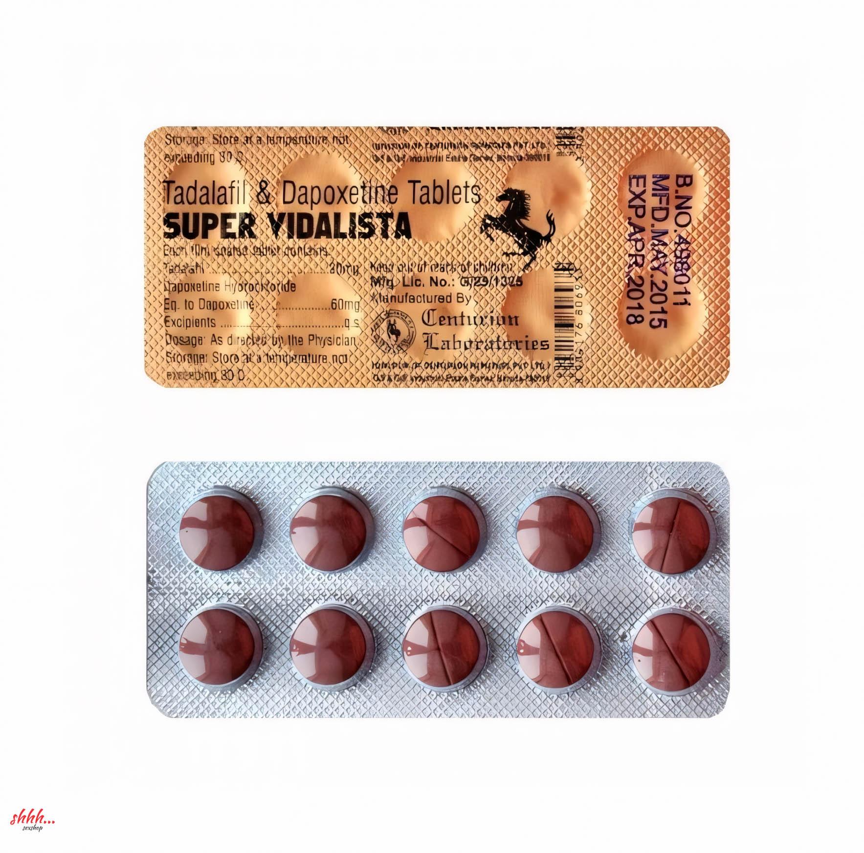 Препарат Для Лечения Эректильной Дисфункции Super Vidalista 60 Mg (10 Шт.)